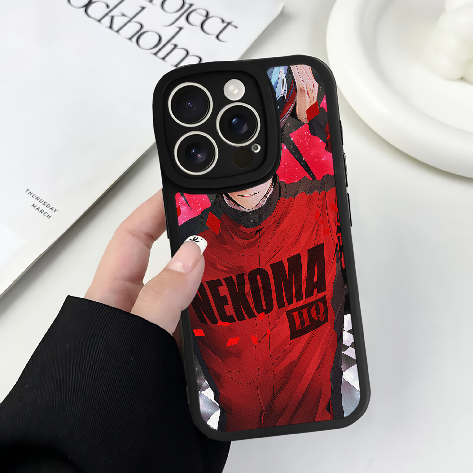 （画像用） ハイキュー!! Haikyu!! 【iPhone 16シリーズ対応】シリコンスマホケース（レザー調） 材質：シリコン
